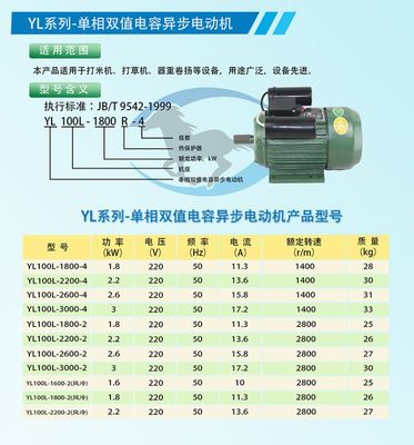 YL系列-單相雙值電容異步電動機 高效風機箱的核心動力